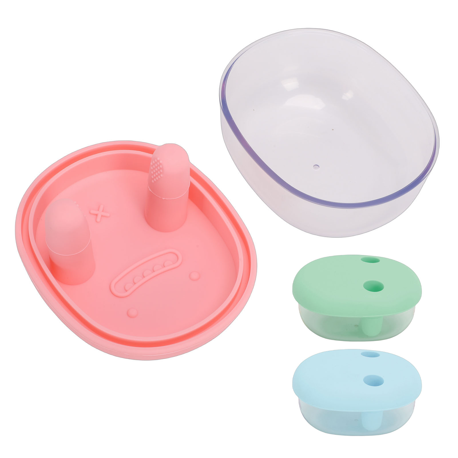 Food Storage Silicone - 2-in-1 Lekvrije Snackbox met Vingerdeksel, Houdt