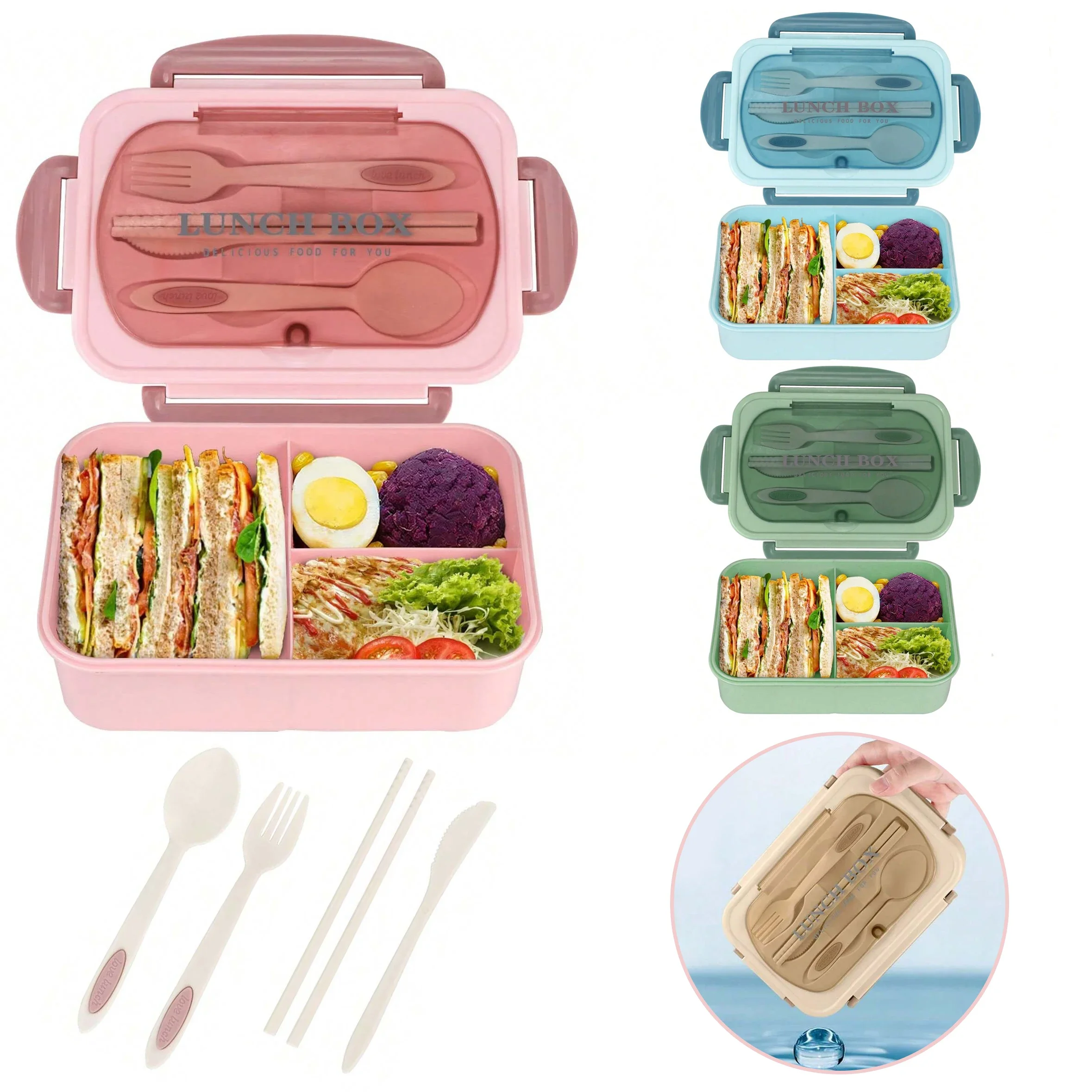 Food Storage Safety - Bento Box voor volwassenen met 3