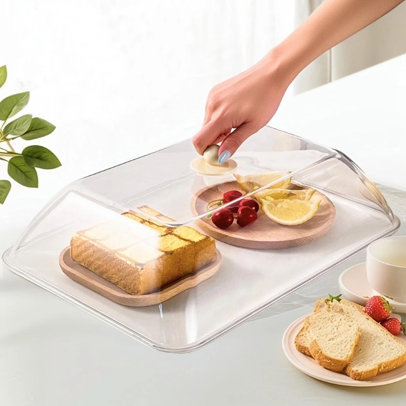 Food Storage And Preservation - WORTHBUY Herbruikbare Plastic Voedselafdekking Transparant Stofdicht