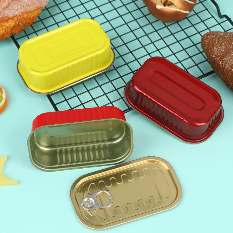 Food Storage With Lids - 2 stuks rechthoekige mini verzegelde metalen