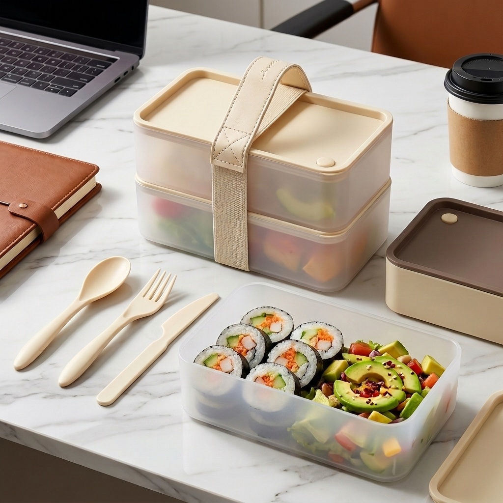 Food Storage Safety - Draagbare plastic voedselcontainer Herbruikbare vierkante lunchbox