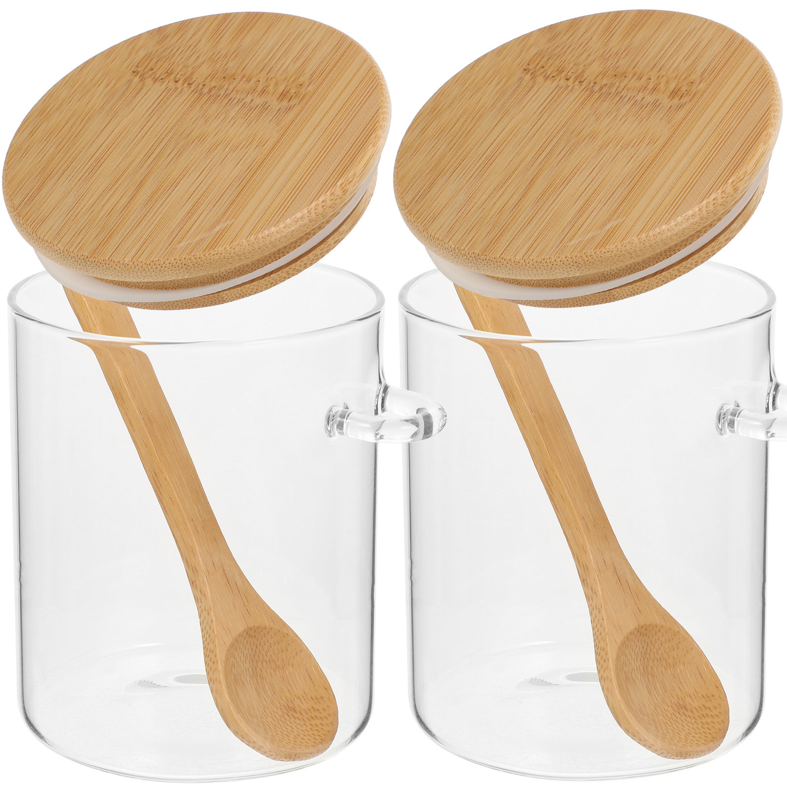 Food Storage Containers Glass - 2 stuks meel-suiker opbergcontainers transparante voedselpotten