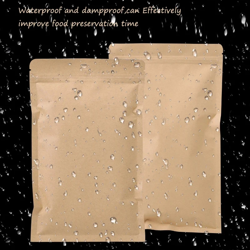 Food Storage Is - 100 STKS Bruin Kraftpapier Ritssluiting Zakje
