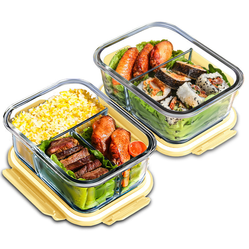 Food Storage Containers Glass - Glazen bewaardoos van hoog borosilicaatglas, hittebestendig,