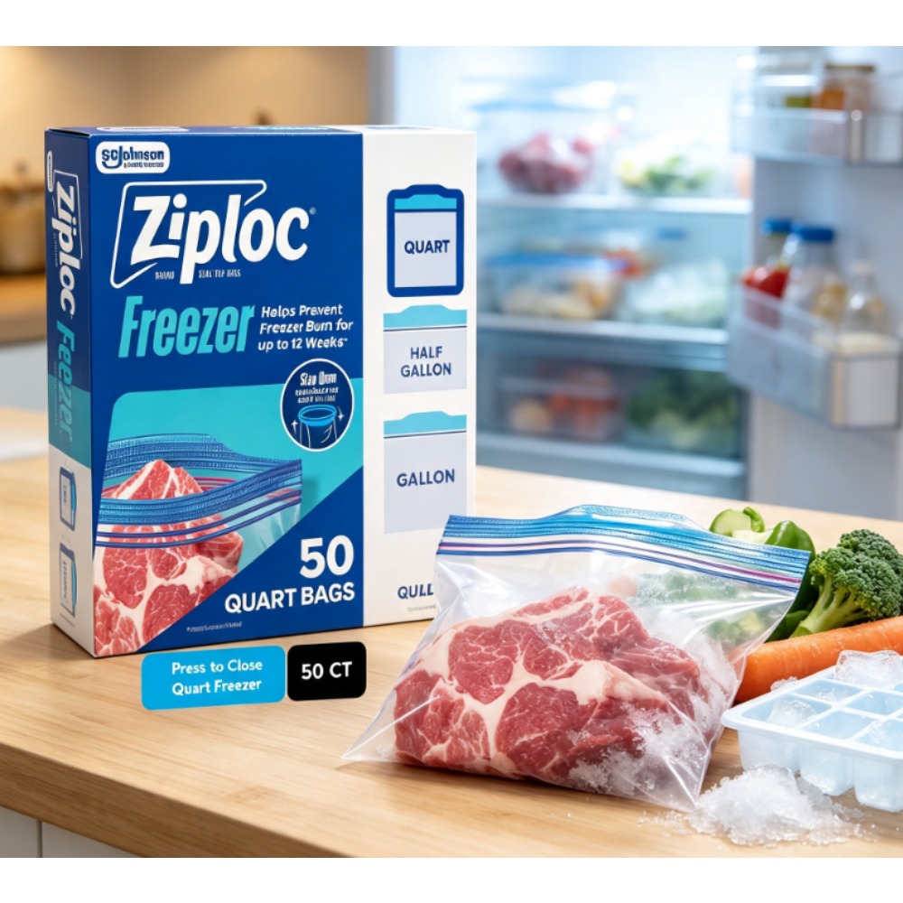 Food Storage Ziploc - Ziploc Brand diepvriesvoedselbewaarzakken, schoolbenodigdheden, met Grip
