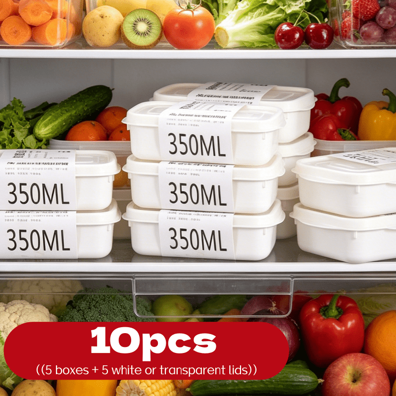 Food Storage Ideas - 10-delige herbruikbare stapelbare voedselbewaarbox set, 5
