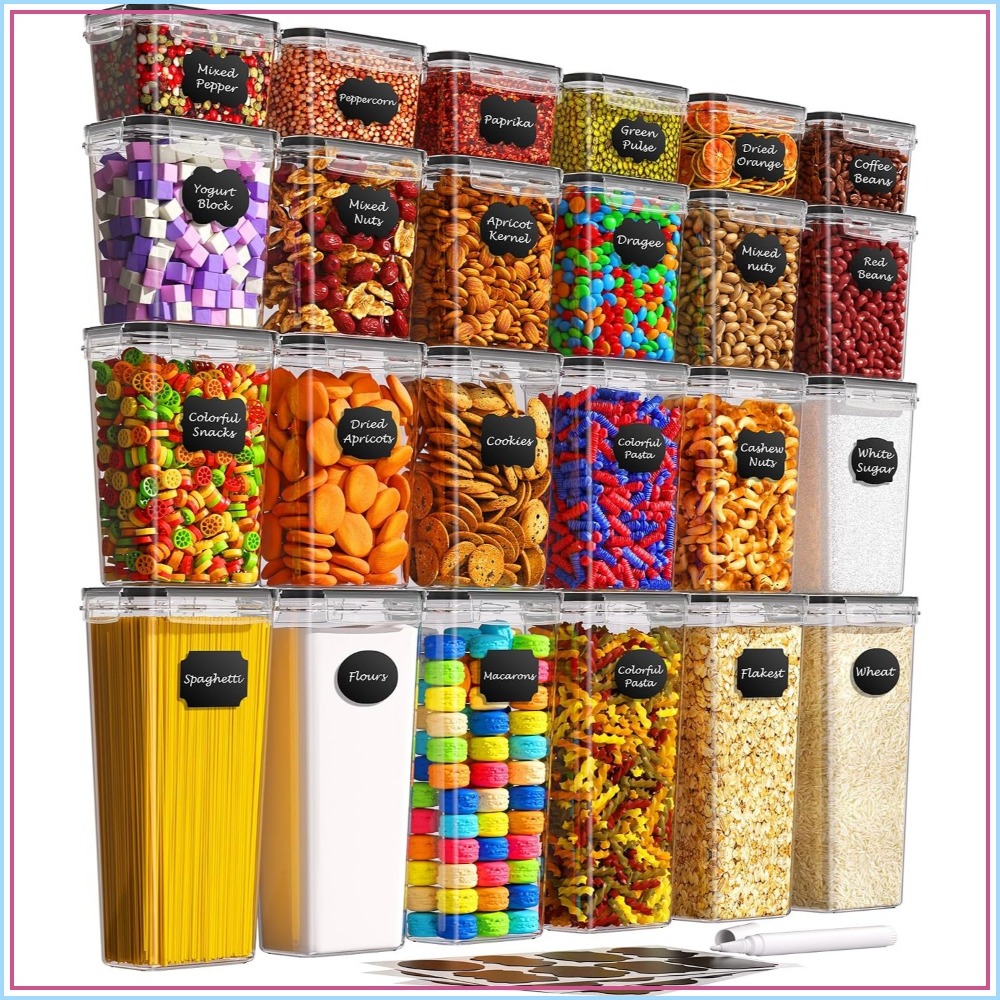 Food Storage With Lids - 24 stuks luchtdichte voorraaddozen met deksels,