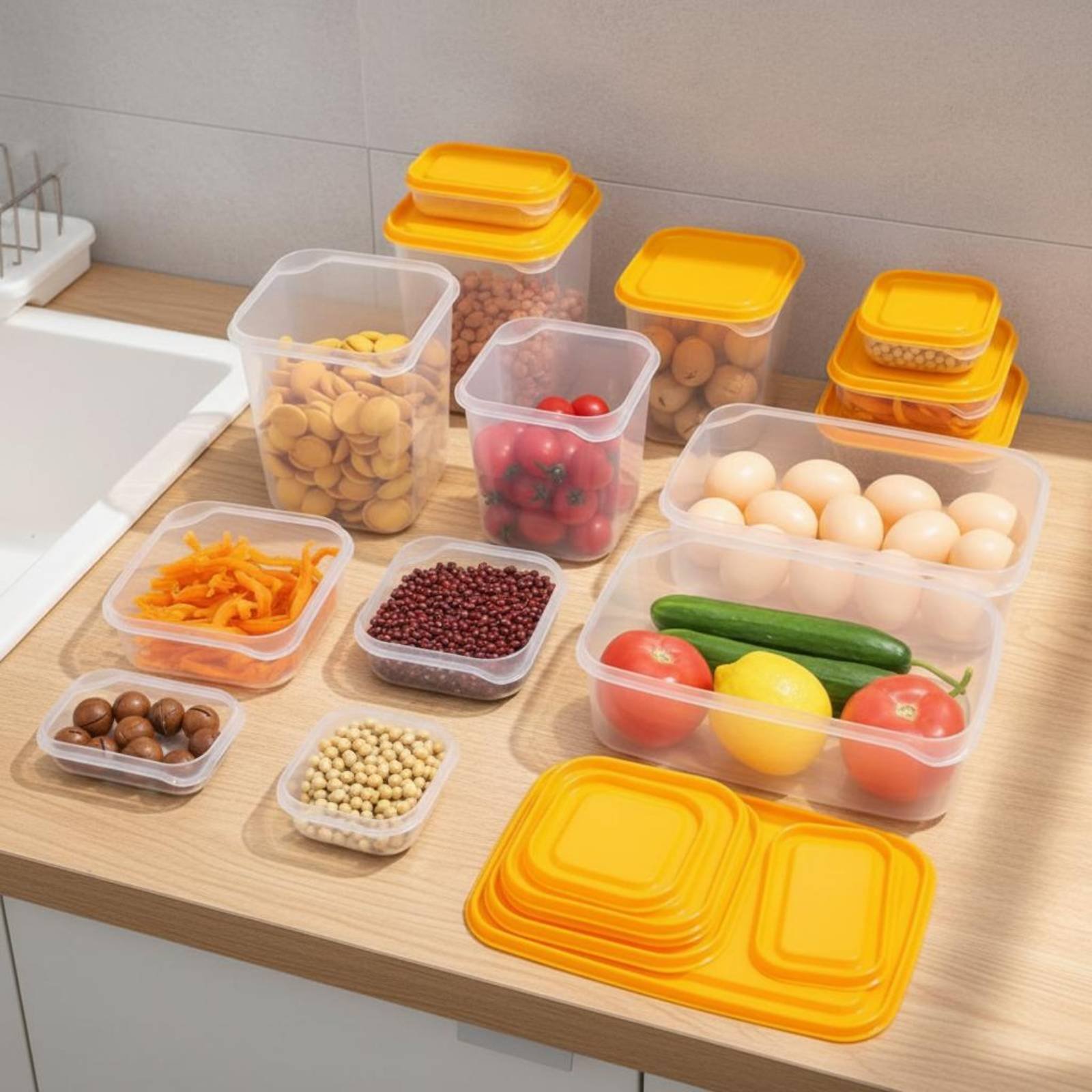 17-delige koelkast opbergbox s - Food Storage With Lids recensie en prijs