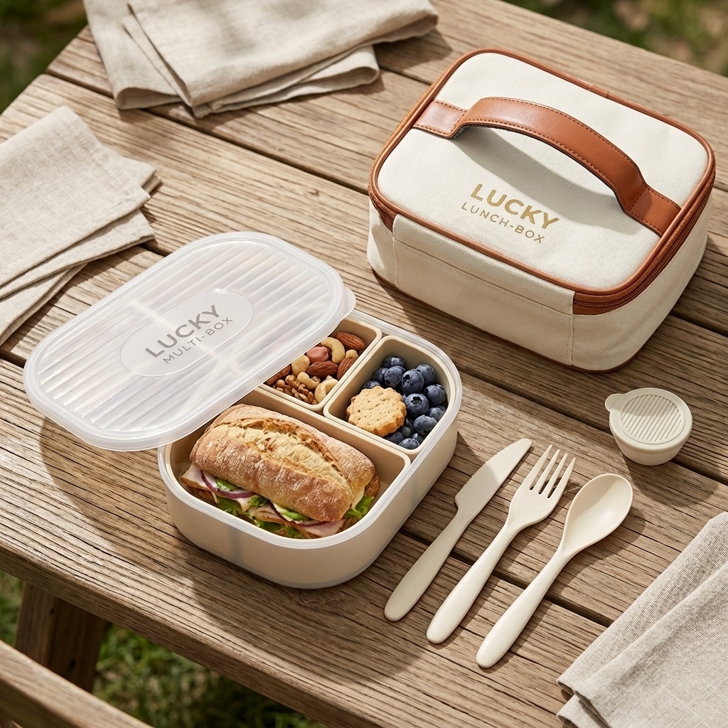 Draagbare verdeelde plastic lu - Food Storage Safety recensie en prijs