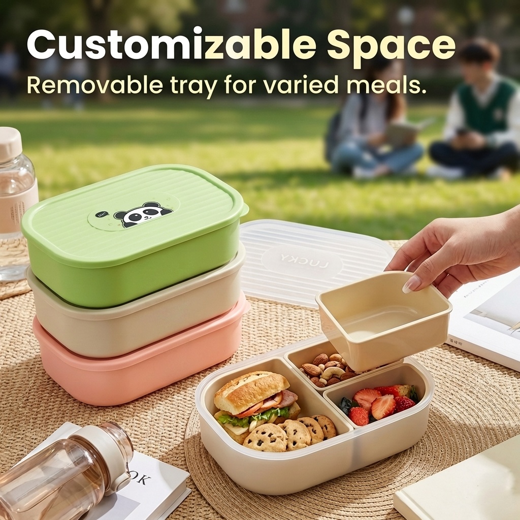 Draagbare verdeelde plastic lu - Food Storage Safety recensie en prijs