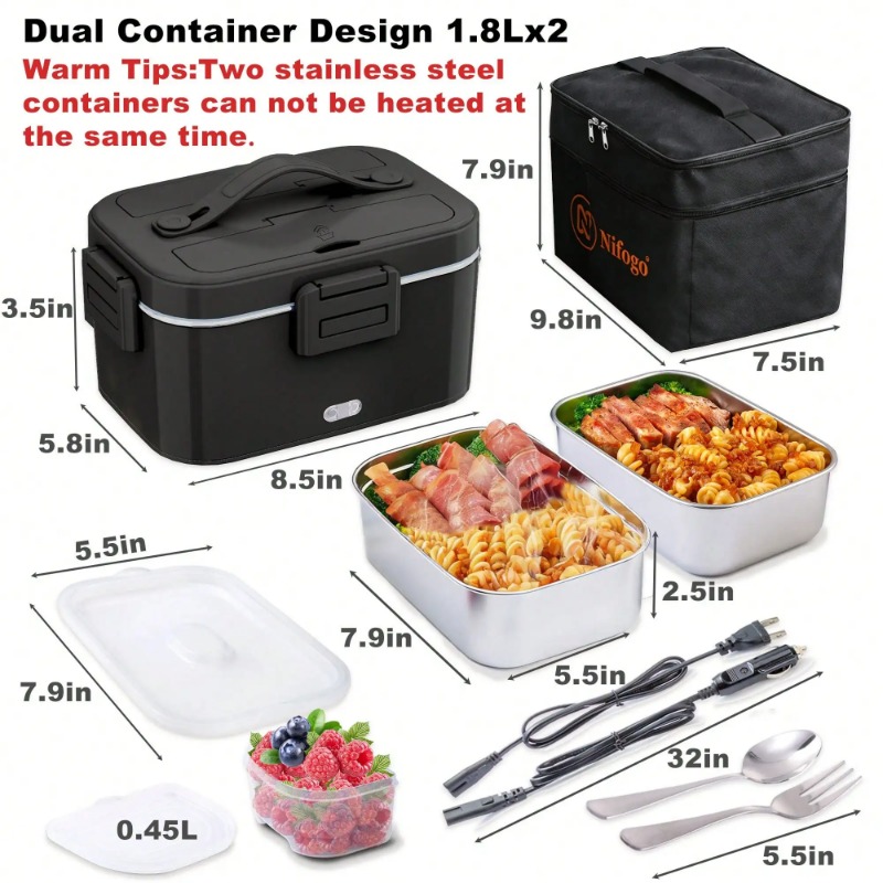 100W Elektrisch Verwarmde Lunc - Food Storage Bag Organizer recensie en prijs
