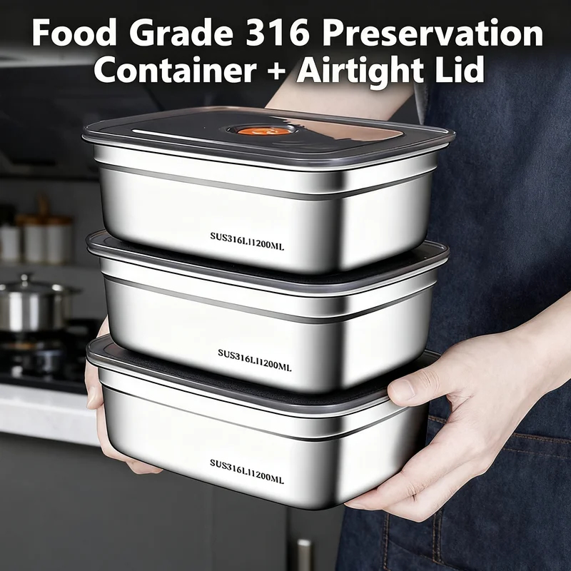 Ruime capaciteit roestvrijstal - Food Storage Safety recensie en prijs