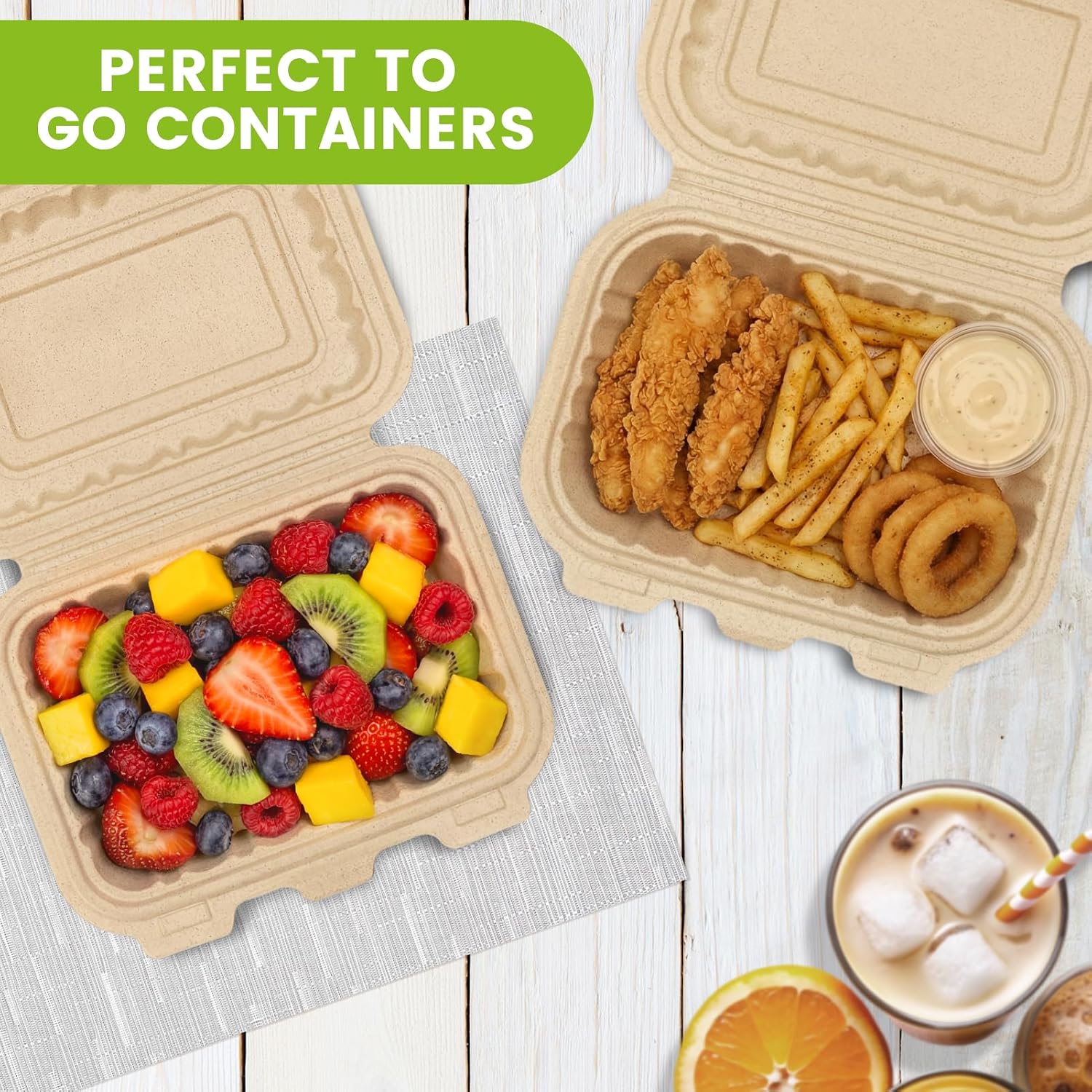 50 stuks 16oz clamshell afhaal - Food Storage Safety recensie en prijs