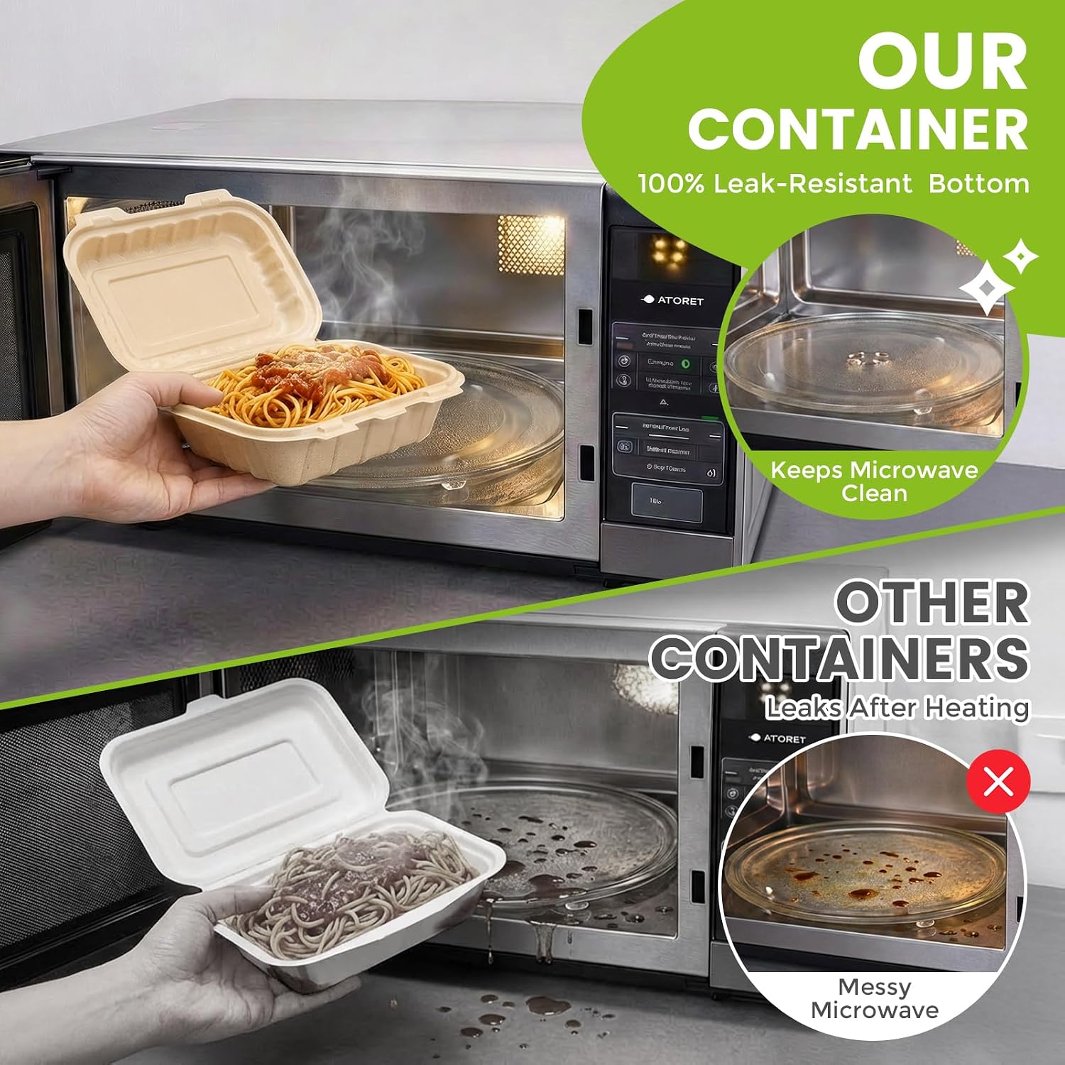 50 stuks 16oz clamshell afhaal - Food Storage Safety recensie en prijs