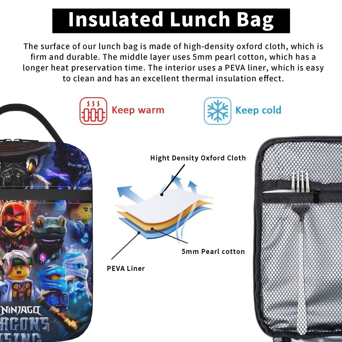Aangepaste N-Ninjago Hero Team - Food Storage Bag Organizer recensie en prijs