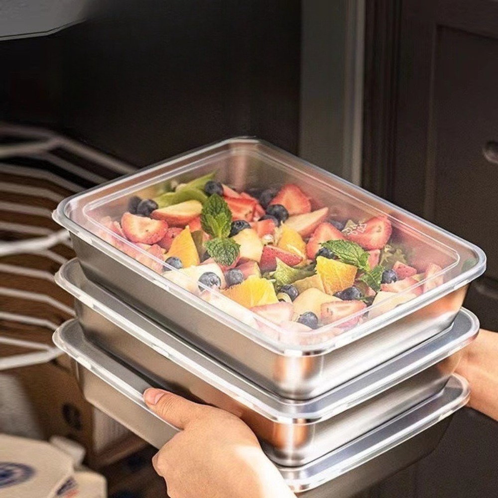 Serveerschaal van roestvrij st - Food Storage Meal Prep recensie en prijs