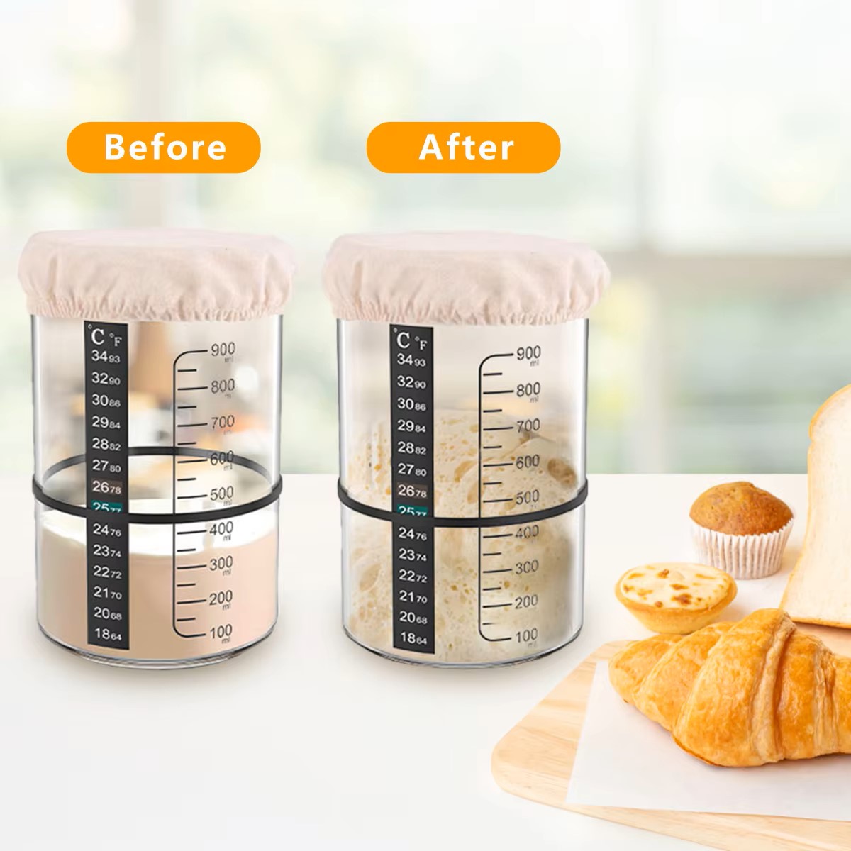 1500/900ml Zuurdesem Starter P - Food Storage Containers Glass recensie en prijs
