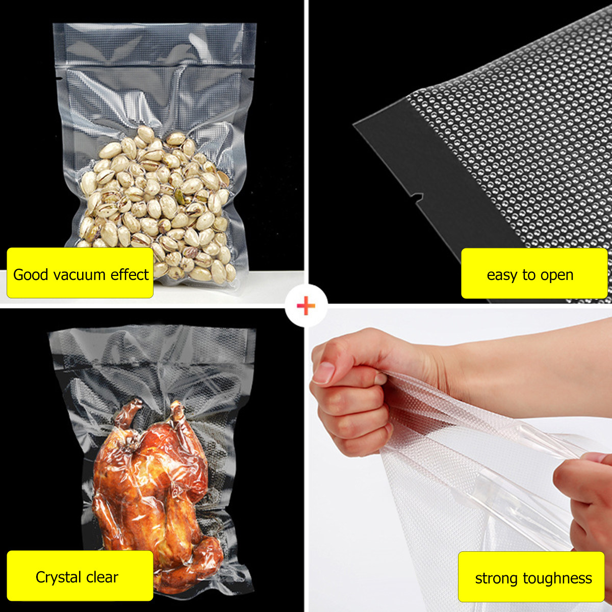 100 stuks transparante vacuüms - Food Storage Is recensie en prijs