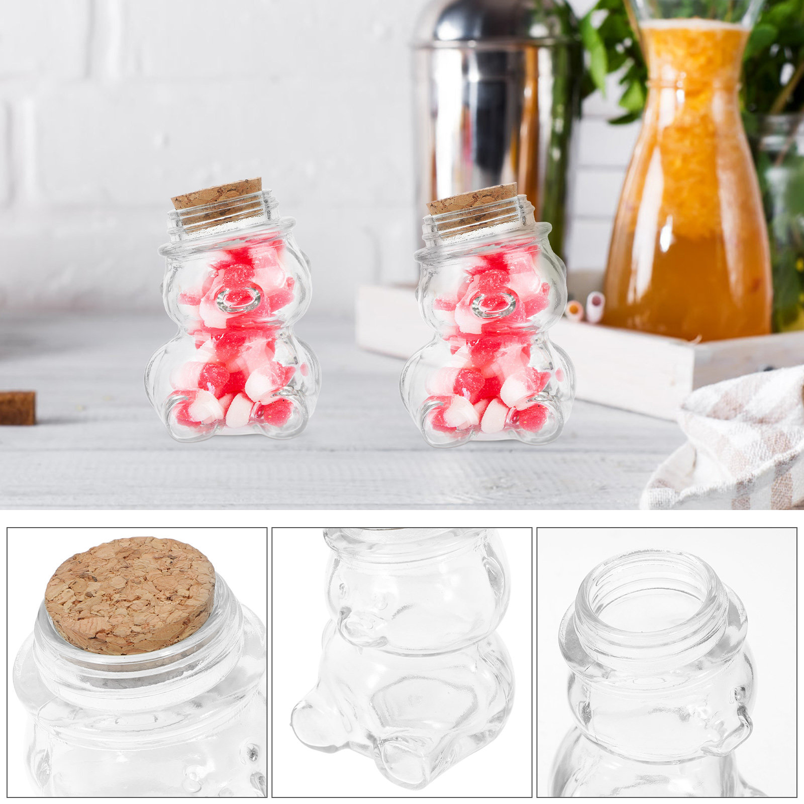 4-delige glazen snoepkruikense - Food Storage Containers Glass recensie en prijs