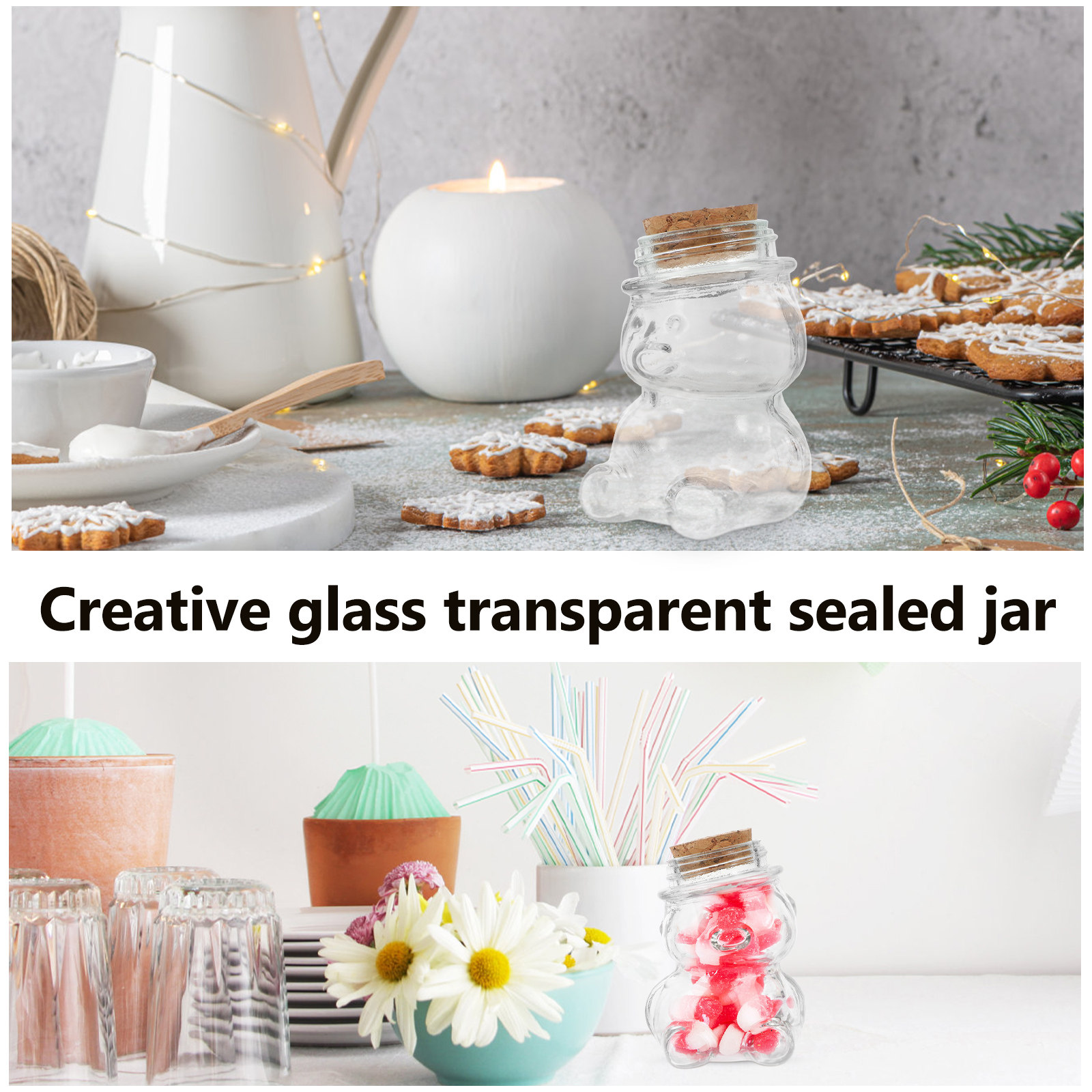 4-delige glazen snoepkruikense - Food Storage Containers Glass recensie en prijs