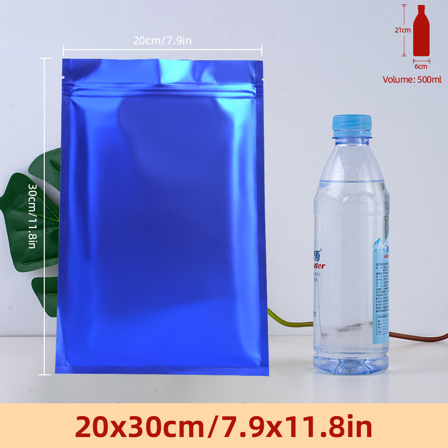 100 stuks matte blauwe folieza - Food Storage Is recensie en prijs
