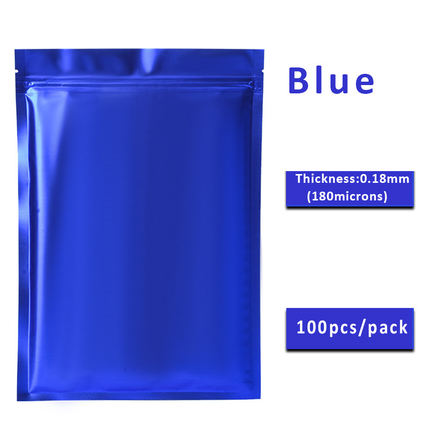 100 stuks matte blauwe folieza - Food Storage Is recensie en prijs