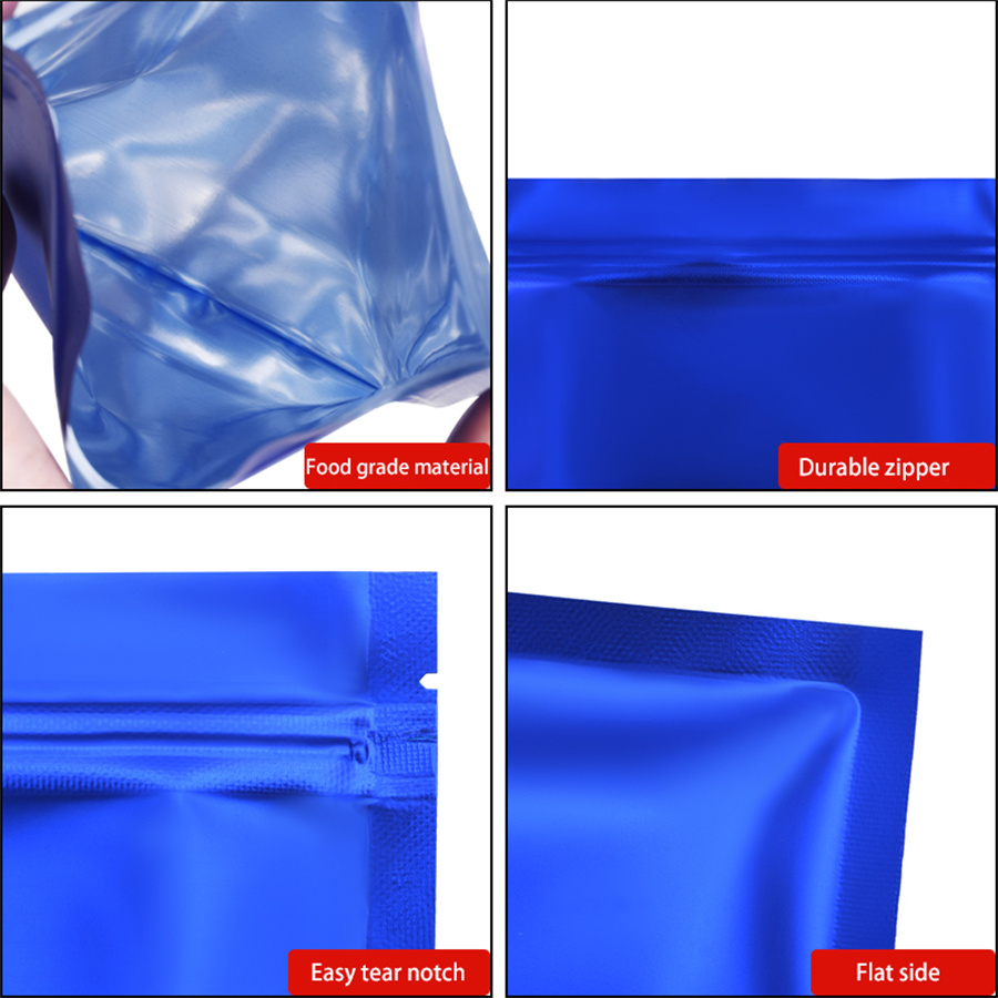 100 stuks matte blauwe folieza - Food Storage Is recensie en prijs