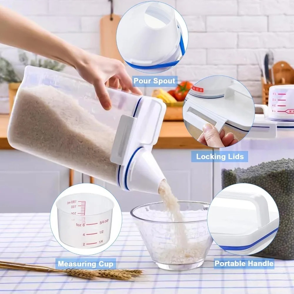 Rijst-opslagcontainer voor dro - Food Storage Ideas recensie en prijs