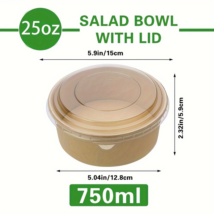 25Oz/750Ml 25/50 Pack Papieren - Food Storage Meal Prep recensie en prijs