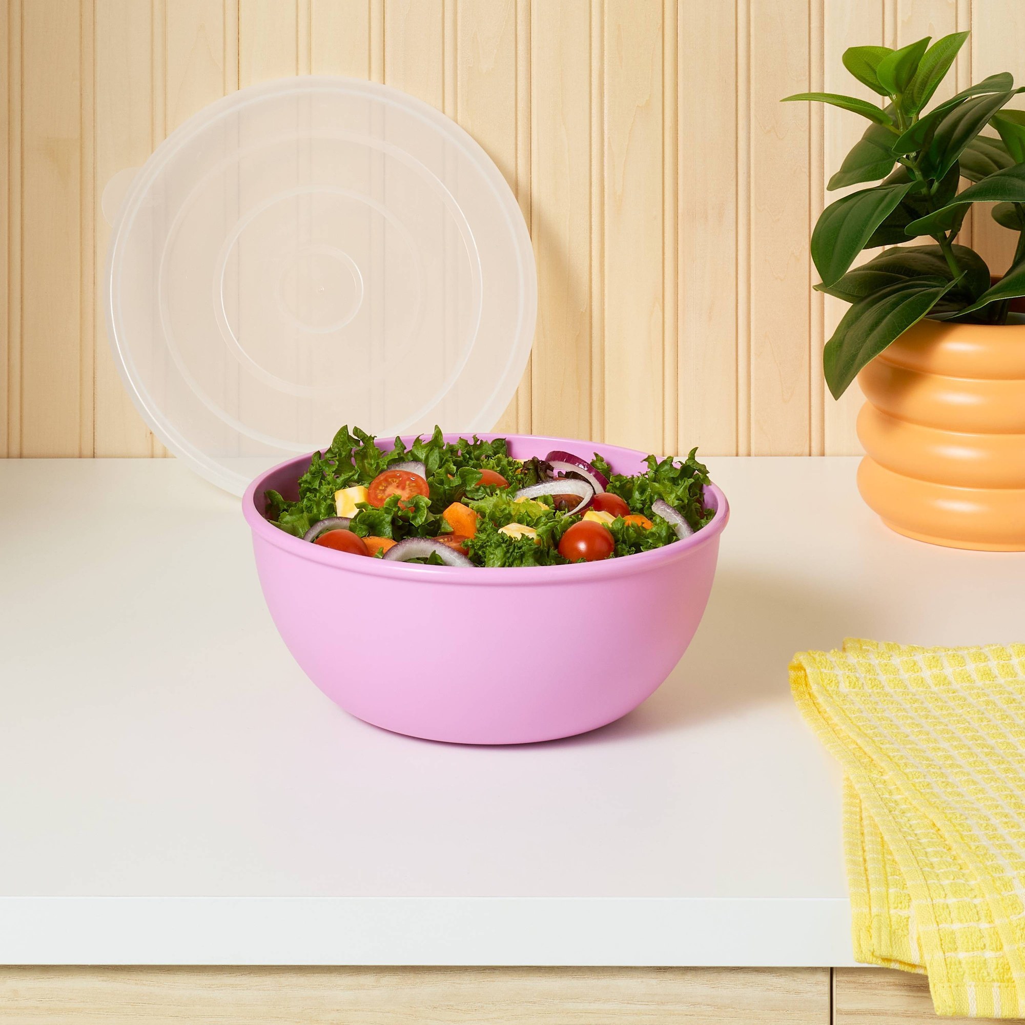 Roze kom met bijpassend deksel - Food Storage Meal Prep recensie en prijs