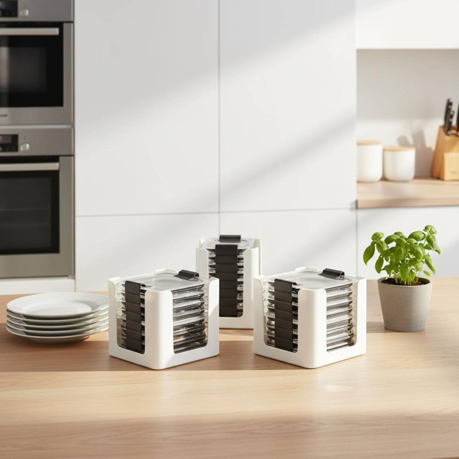 3-delige dekselopbergrek recht - Food Storage With Lids recensie en prijs